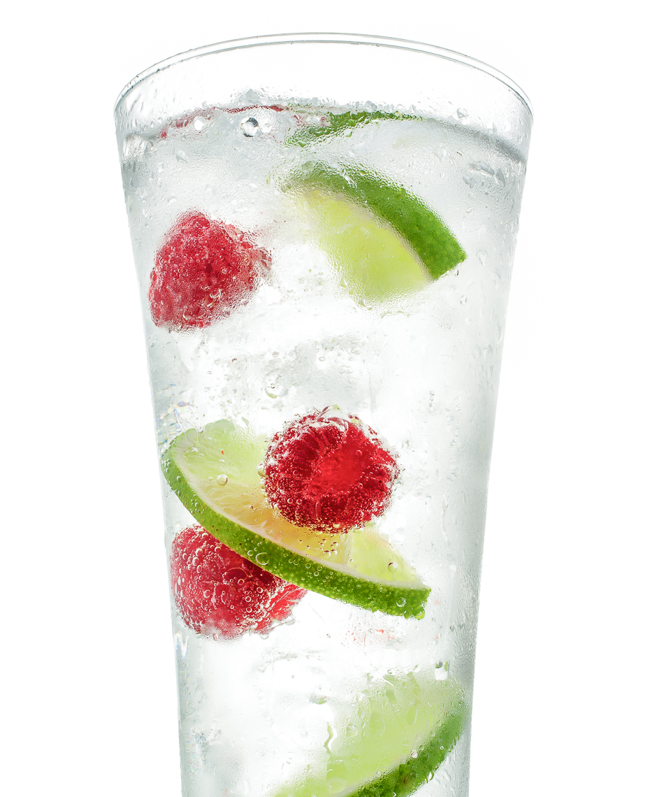 Raspberry Lime Soda Water Drink Photo