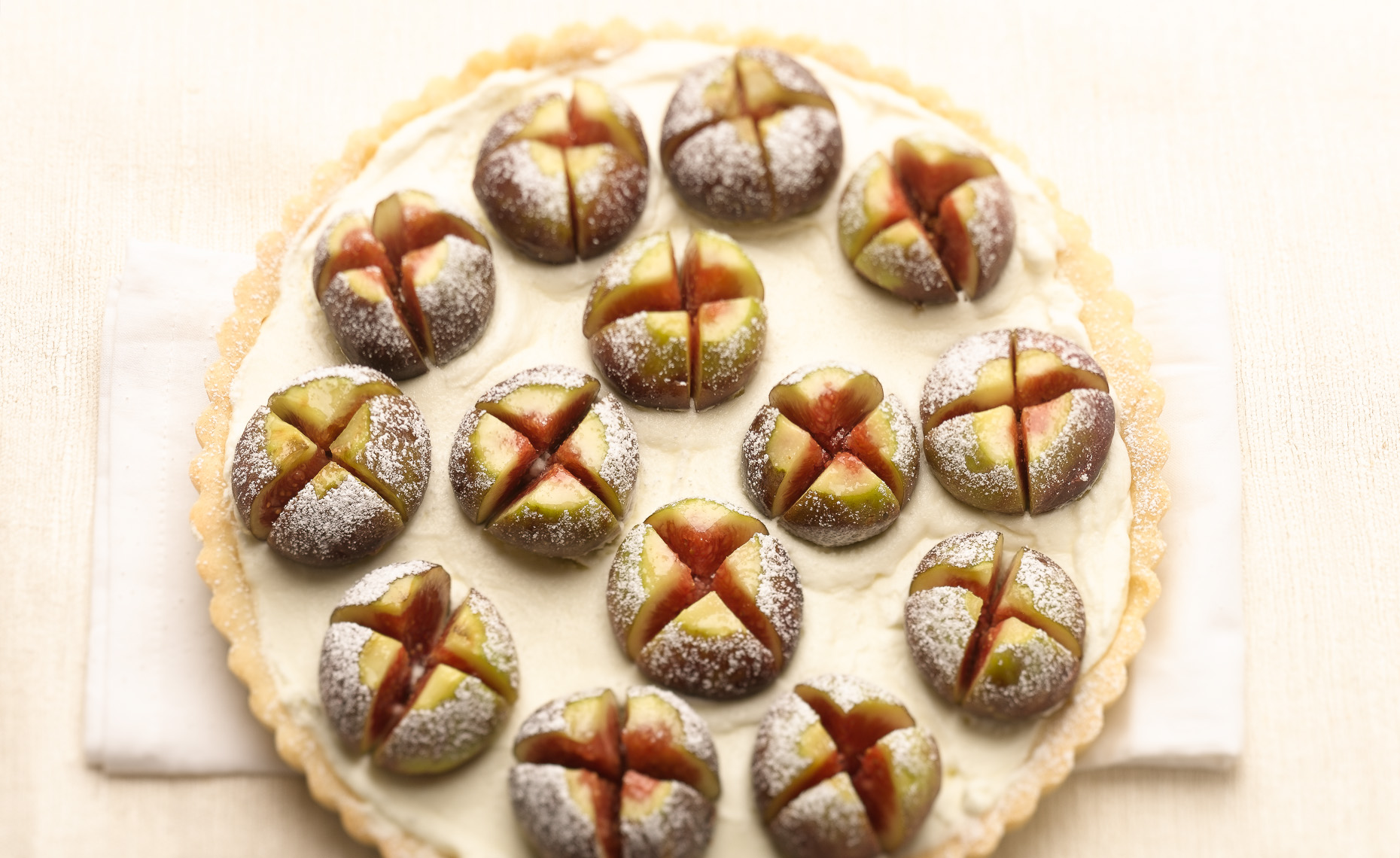Fig Tart Editorial Dessert Photo