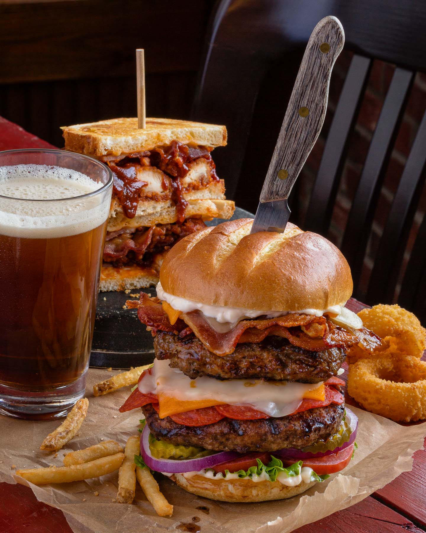 Burgers and beer Food Photo