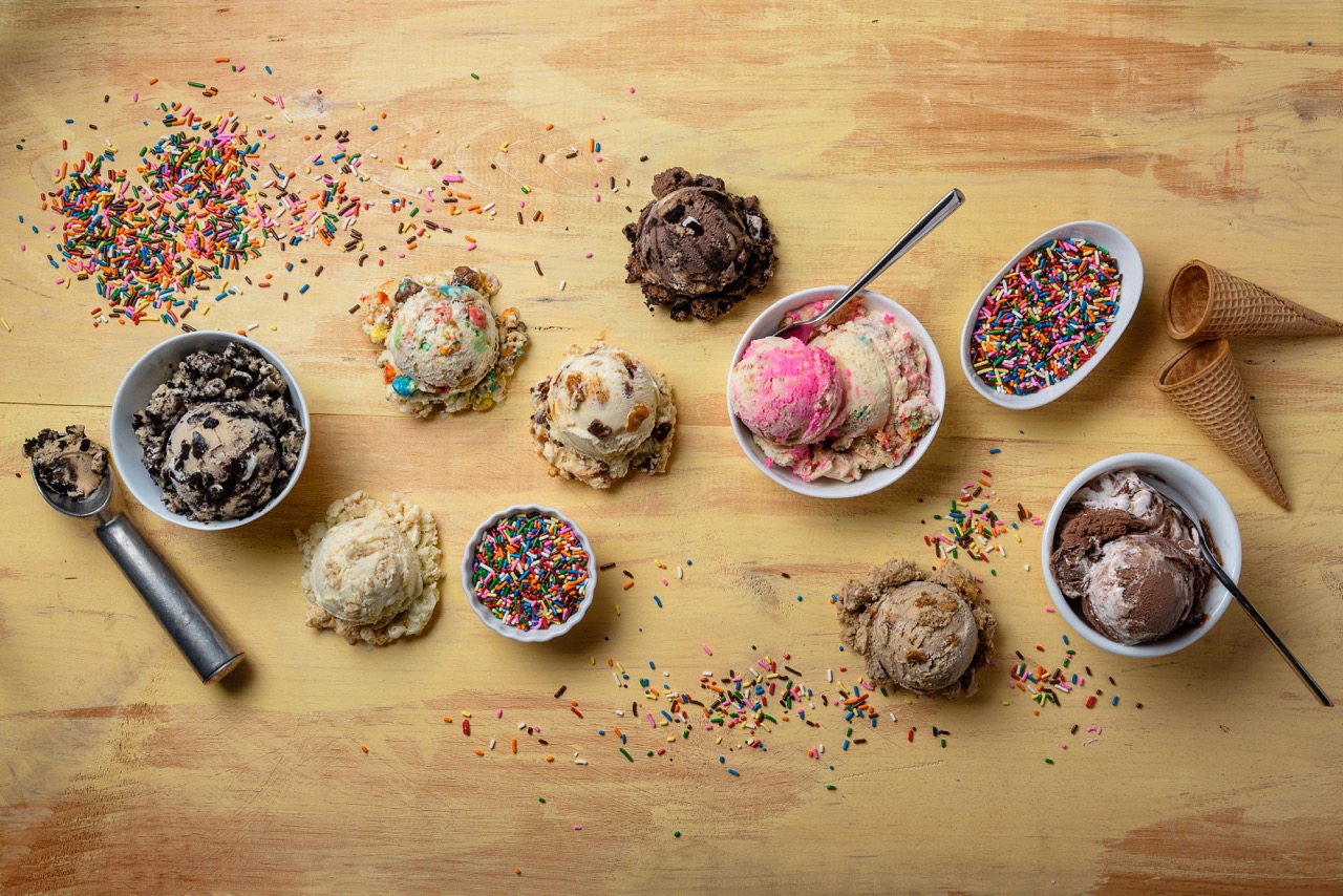 tabletop ice cream photograph