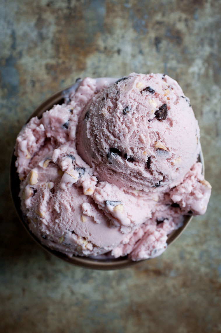 Raspberry Chocolate Chip Ice Cream Photo