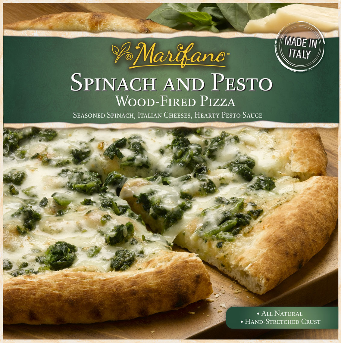 Spinach Pizza Packaging Photo